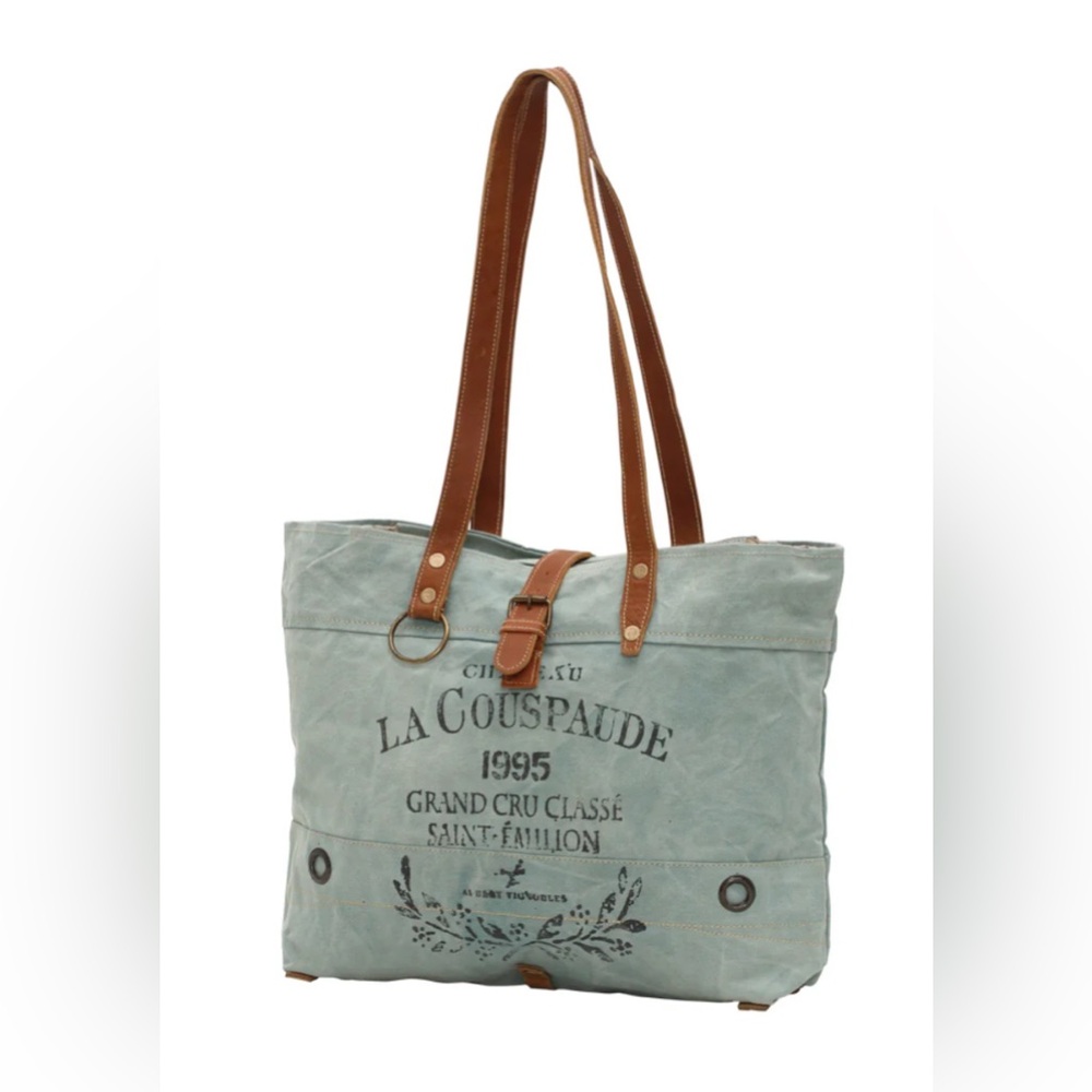 MYRA UPCYCLED WESTErN STYLE CANVAS LARGE-TOTE. NWT
